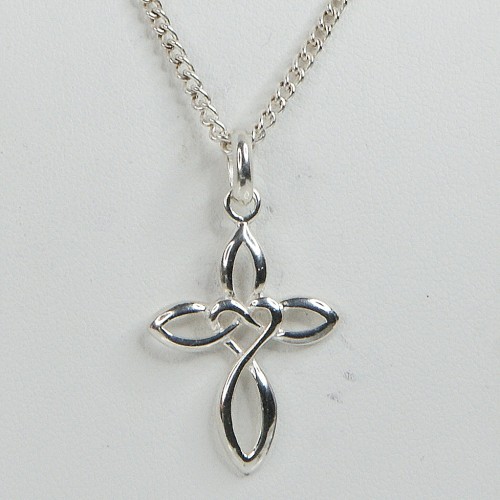 Sterling Silver Open Celtic Cross and Pendant
